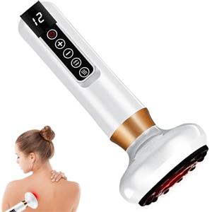 PORFOYO Massaggiatore per cellulite, massaggiatore elettrico con funzione di riscaldamento, massaggiatore sottovuoto anticellulite per modellare il corpo, massaggiatore manuale regolabile per addome, gambe