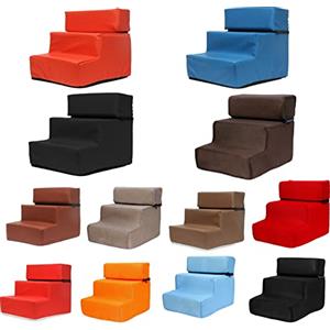 tinysiry Fodera per Scale per Cani per Cani di Piccola Taglia, Gradini per Cani per Divano, Fodera in Peluche Lavabile Staccabile e Fondo Antiscivolo per Letti Alti e Divano 1