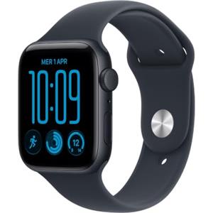 Apple Watch SE 3 GPS 44 mm Smartwatch | Cassa in alluminio mezzanotte con Cinturino Sport blu marino - S/M