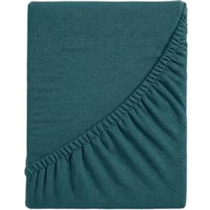 hermet Lenzuolo Sotto con Angoli Matrimoniale, 100% Jersey di Cotone Elasticizzato sui 4 Lati, Misura cm.170/180x190/200, Altezza Angolo fino a 30cm, Oeko-tex Certificato, No stiro