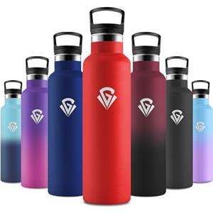 JAPORIA Borraccia 750 ml in Acciaio Inox, Doppio Strato, Senza BPA, per Bevande Gassate, Scuola, Campeggio e Uso Quotidiano