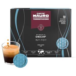 CAFFE MAURO TORREFAZIONE Caffè Mauro Torrefazione miscela DECAF, 50 Capsule Compatibili con Macchine Nespresso Professional, Espresso Decaffeinato Speziato, Intensità 7/10