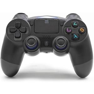Xtreme Videogames Xtreme Joypad Controller Wireless Bluetooth Compatibile PlayStation 4, Mod. 90424, Colore Nero, Design Ergonomico, Connessione BT, Lunghezza Cavo Ricarica 2,5 m, Vibrazione, Ingresso Jack Audio