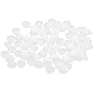 RUNROTOO Porta Colla per Extension Ciglia 200 Pezzi Bianco per Conservazione Colla e Organizer per Trucco Casa e Salone di Bellezza