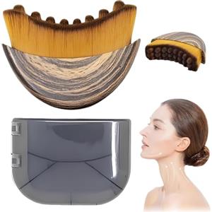 VRYNDHS pazzola per il viso contornata, spazzola viso linfodrenante, con peeling delicato e luminosità | setole naturali morbide, per madre, donne, fidanzata - sorella