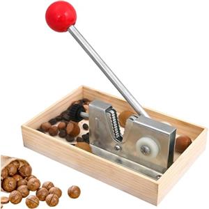 BAIFULAI Schiaccianoci schiaccianoci, schiaccianoci con funzione leva, regolabile, facile sbucciatura di diverse noci, schiaccianocciole, nocciole, nocciole del Brasile, mandorle, noci pecan