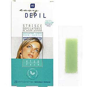 HP HEALTH PRODUCTS EASY DEPIL Easy Depil 20 STRISCE DEPILATORIE VISO (Baffetti, Guance, Mento e Sopracciglia). Rapide, semplici da usare, ad Azione Profonda. Con Proteine Vegetali Addolcenti. Pelle liscia e lungo.