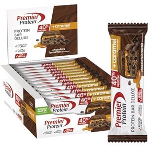 Premier Protein Bar Deluxe Chocolate Brownie 12x50g - High Protein Low Sugar + Kohlenhydratreduziert + Palmölfrei