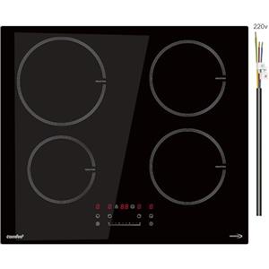 COMFEE' Piano Cottura a Induzione 7200W, 4 Zone, Vetroceramica | 9 Livelli di Potenza, Area Riscaldamento +20% con Boost, Controllo Touch, Blocco Bambino, Drop-In