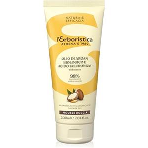 L'Erboristica di Athena's dal 1969 L'Erboristica Athena's - Mousse Doccia Olio di Argan Bio 200 ml | Con Acido Ialuronico; vellutante