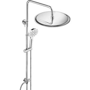 JOHO Colonna Doccia in Acciaio INOX senza Miscelatore Termostatica, Asta Doccia Saliscendi con Soffione e Doccetta, Set Doccia a Pioggia con Soffione 25 cm Cromo