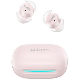 MINISO MS217 Cuffie Traduzione Simultanea con APP Cuffie per Dormire, Rosa | Auricolari Traduttore Simultaneo, Portatili e Compatti, Autonomia 48h, Cuscinetti Morbidi per Pendolarismo, Lavoro e Sonno