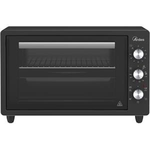 Ardes KRATOS 37L Forno Elettrico Ventilato 37 Litri con 5 Modalità di Cottura, Termostato 40-280°C, Timer 90 Minuti, Luce Interna e Doppio Vetro