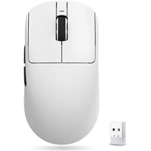 ATK VXE Dragonfly R1 N Mouse Gaming Wireless -Bianco | Ultraleggero 53 g, Sensore PAW3395 SE, 18.000 DPI, 1.000 Hz, Batteria 150 h, 3 modalità 2.4G/Bluetooth/Cablato, per PC/Mac