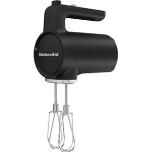 KitchenAid Sbattitore elettrico senza fili - Go Cordless - Frullatore a mano con 7 velocità e Soft Start - Fruste Turbo in acciaio inox - 60 minuti di utilizzo - Potente - Nero - Senza batteria