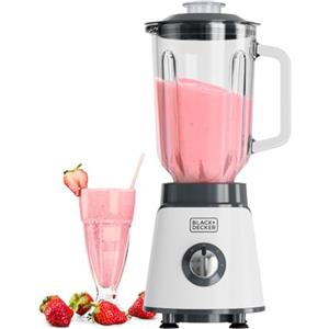 BLACK+DECKER - Frullatore, 1000W, caraffa in vetro 1,5l, tritaghiaccio