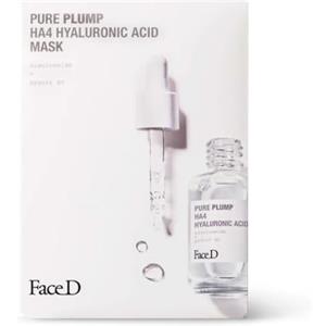 FaceD Face D - Maschera Viso Pure Plump Idratante con Acido Ialuronico e Provitamina B5, 5 unità