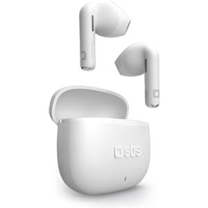 SBS Go Pods TWS Cuffie Auricolari Semi In-Ear True Wireless Stereo | Custodia di Ricarica, Microfono Integrato, Controlli Touch, per Smartphone, Tablet, Laptop, 12h di Riproduzione, Bianco