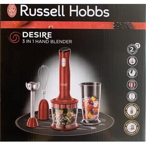 BOSH RUSSELL HOBBS FRULLATORE AD IMMERSIONE DESIRE 3 IN 1 ROSSO/NERO NUOVO GARANZIA