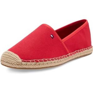 Tommy Hilfiger Donna Espadrillas Flag Canvas con Logo, Rosso (Primary Red), 39
