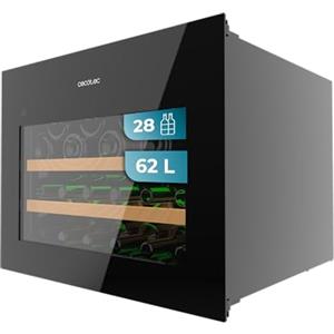 Cecotec Cantinetta Integrabile 28 Bottiglie Bolero Grandsommelier Bi 28000 Touch Black Compressor. Finitura Con Vetro Nero E Funzionamento Silenzioso