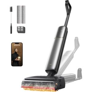 DREAME T16 Pro Heat-A Aspirapolvere Lavapavimenti, Tre Lati | Ultrasottile da 9,85cm, Lav. a 90°C, Rimoz. Olio, 0 Grovigli, 30.000 Pa, Auto-pulizia a 95°C, AutoAdapt, Batteria Rimov., App
