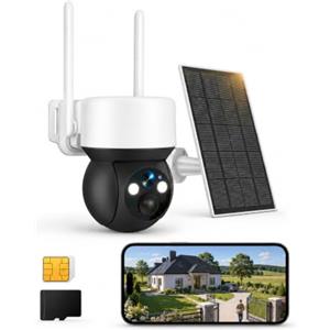 Surfola Fototrappola 4G, Telecamera Solare 2K da Esterno Senza Wi-Fi | Telecamera di Sorveglianza 4G con PIR, Visione Notturna, Audio Bidirezionale, IP66 e Memoria Locale/Cloud per Casa e Cantiere
