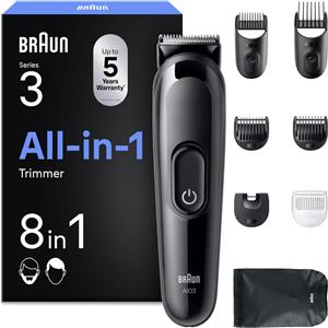 Braun Set di rifinitori Braun Series 3 8 in 1 con lama ultra affilata, pacchetto di 14 rasoi per barba, un vero concentrato di potenza
