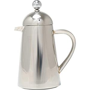 La Cafetière Havana in acciaio inox a doppia parete, tre tazze, confezione regalo, argento