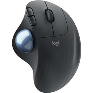 Logitech ERGO M575 Mouse Trackball Wireless | Controllo con il pollice, Tracciamento fluido, Ergonomico, per Windows, PC e Mac, Bluetooth e USB - Graphite