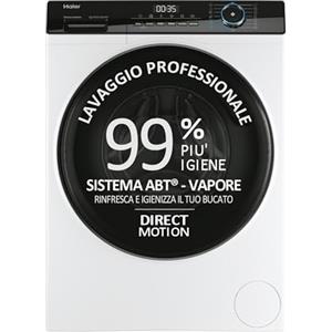 Haier I-Pro Serie 3, Lavasciuga 8+5 KG, Libera Installazione, Classe A, 1400 giri, Vapore, 14 programmi, Partenza Programmabile, AxLxP 85x60x62 cm, Bianca - HWD80-B14939-S