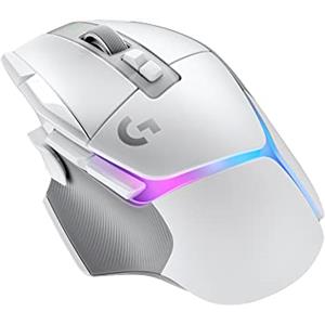 Logitech G502 X PLUS Mouse Gaming Wireless LIGHTSPEED RGB - Bianco | Mouse Ottico Switch Ibridi LIGHTFORCE, LIGHTSYNC RGB, Sensore HERO 25K, PC/macOS/Windows