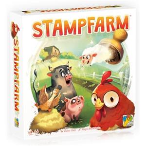 DV Games Stampfarm - Gioco da Tavolo - Il Primo Gioco Roll'n Stamp - 2-5 Giocatori - 5+ Anni - Editione Italiana