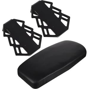 HAPKITCH Sedile Posteriore Bici, Bike Rear Seat, Pedaline Poggiapiedi Bici, Cuscino in PU e Metallo, Nero, per e Adulti, Facile da Installare, per Mountain Bike