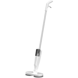 Picysa Mop elettrico, Mop Semovente Leggero Ricaricabile Senza Fili con Testa Rotante a 180° e Manico Regolabile, per Pavimenti in Marmo Laminato, Piastrelle in Legno Duro (Bianco)