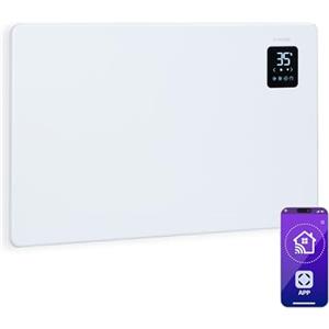 Klarstein Stufa Elettrica Basso Consumo, 1500W, Termoconvettore a Parete con Termostato, Termosifone , Calorifero Riscaldamento Smart