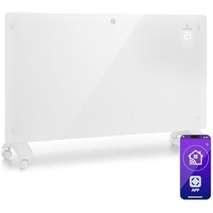Klarstein Stufa Elettrica Basso Consumo, Stufa Elettrica 2500W, Termoconvettore Elettrico a Parete con Termostato, Termosifone Elettrico Basso Consumo, Calorifero Riscaldamento Elettrico Smart