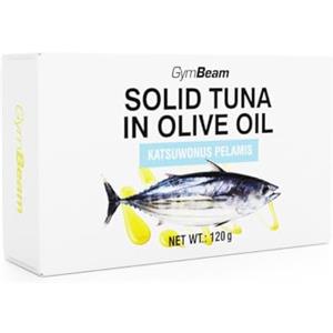 GymBeam Tonno in Scatola con Olio d'Oliva di Alta Qualità 25x120g, 28g di Proteine per 100g, Prodotto Portoghese, Tonno in Olio d'Oliva, Tonno in Scatola