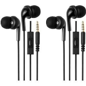Amazon Basics, Auricolari con Filo e Microfono, Auricolari In-Ear, Jack da 3.5mm, Confezione da 2