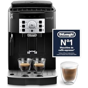 De'Longhi Magnifica S ECAM22.110.B, Macchina da caffè Automatica, Chicchi macinati al momento, 4 Bevande One Touch, Montalatte classico, Spegnimento Programmabile, Nero