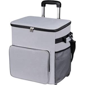 Generico Carrello Frigo Borsa Termica Leggera | Carrello Portatile Impermeabile con Manico 35L per Giardino Spiaggia Shopping Campeggio