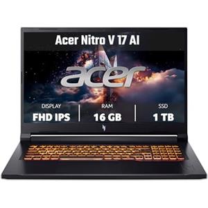 Acer Nitro V 17 AI | Notebook Gaming | 17.3 | Ryzen 7 | RTX 5060 | 16GB | 17.3 FHD IPS 144Hz | AMD Ryzen™ 7 260 | NVIDIA RTX 5060 | 16GB RAM | 1TB SSD | | Windows 11 | Tastiera IT QWERTY