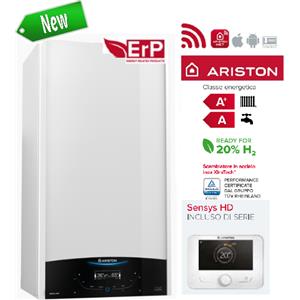 Ariston Caldaia a Condensazione GENUS ONE+ NET 30Kw METANO Low Nox classe A+ SENSYS HD DI SERIE - kit fumi OMAGGIO