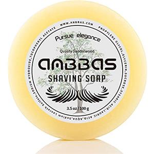 Anbbas Ricarica di sapone da barba Premium al sandalo (3,5 oz) per la rasatura tradizionale