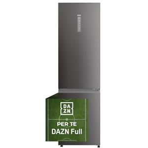 Haier 2D 60 Serie 5 Pro Frigorifero Combinato 409 Litri, No Frost, Classe A | Air Surround, My Zone, Inox Scuro, Smart AI, Super Raffreddamento, Wi-Fi, App hOn, AxPxL 205x66,7x59,5 cm, HDPW5620ANPD