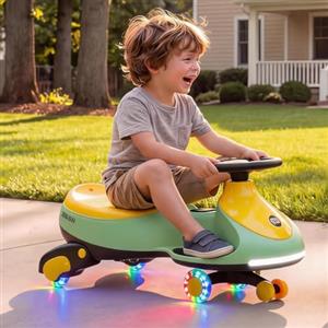 Nexvolior Macchina Elettrica Per Bambini a 3 Ruote 12V, Veicolo Cavalcabile Sicuro | Senza Telecomando, Giocattolo da Esterno per Bimbi 3-6 Anni Fino a 30kg, Materiale PP Ecologico, 78x31x40cm