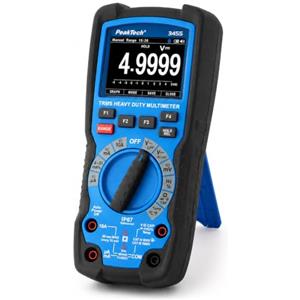PeakTech 3455 - Multimetro True RMS, 50.000 conteggi, CAT III, 1000 V, IP67 | Multimetro digitale professionale, tester di tensione, tester di continuità, impermeabile IP67, Bluetooth e registratore dati