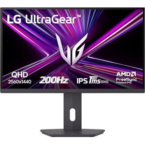 LG UltraGear 27G61ZA Monitor Gaming 27 Pollici, IPS QHD (2560x1440), 200Hz, 1ms (GtG), FreeSync Premium, HDR 400, HDMI 2.0, DP, Stand regolabile, Nero