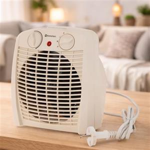 M Mimotec - Termoventilatore elettrico White Comfort 2000W Mimotec, riscaldamento portatile da pavimento, doppia potenza 1000/2000W, bassa rumorosità <53 dB, IP20, per ambienti fino a 20 m²