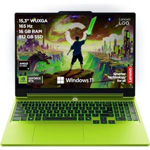 Lenovo LOQ 15" 144Hz Notebook Gaming + Mouse, NVIDIA GeForce RTX 5050 8GB GDDR7, AMD Ryzen 7 250, RAM 16GB DDR5, 512GB SSD M.2 2242 PCIe 4.0, FHD, Windows 11, Tastiera retroilluminata - Surge Green